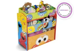 Toy Storage & Bookcases|Book & Toy Storage*Delta Children Sesame Street Multi-Bin Toy Organizer