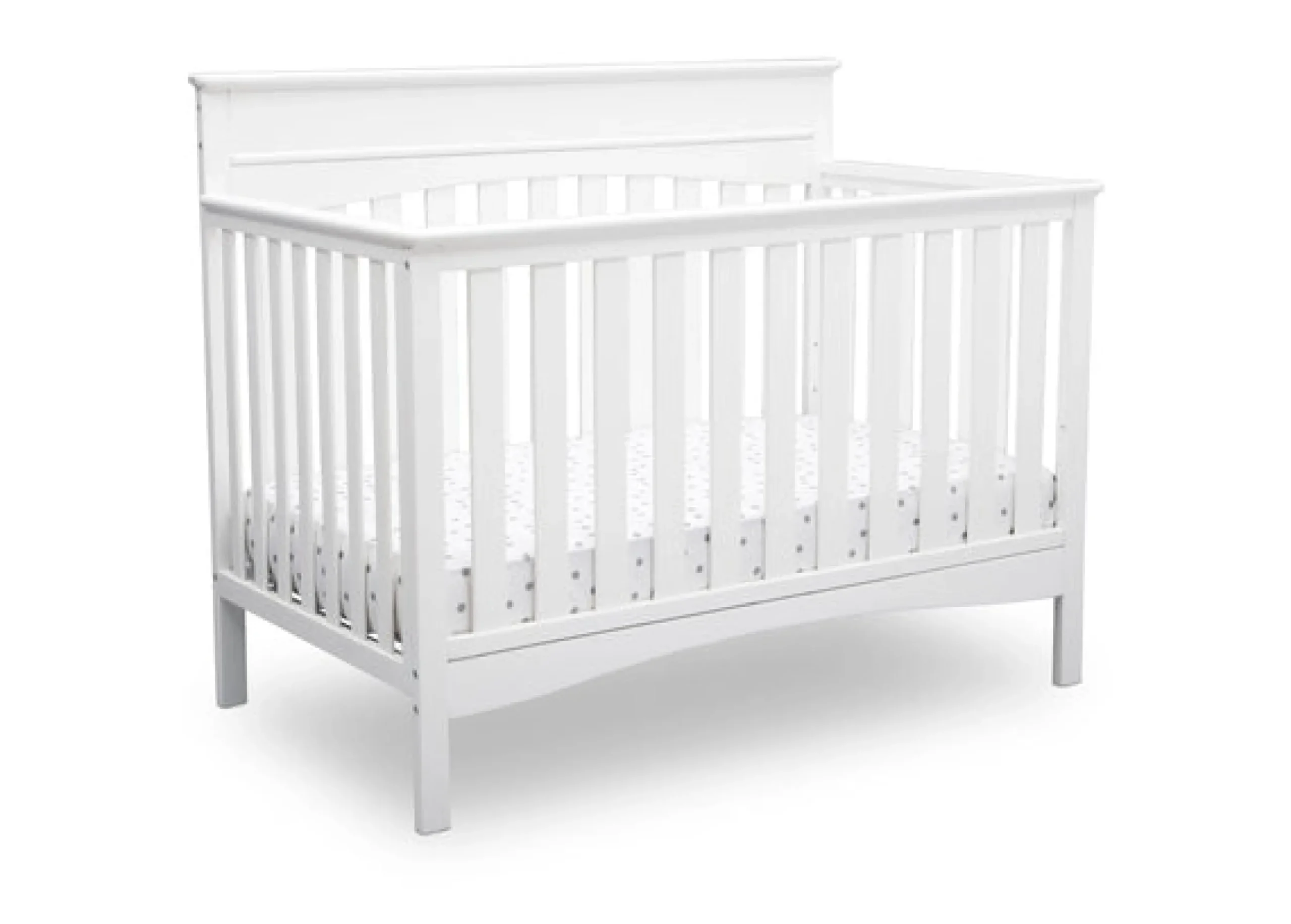 Baby Cribs*Delta Children Skylar 4-in-1 Convertible Crib Bianca White (130)