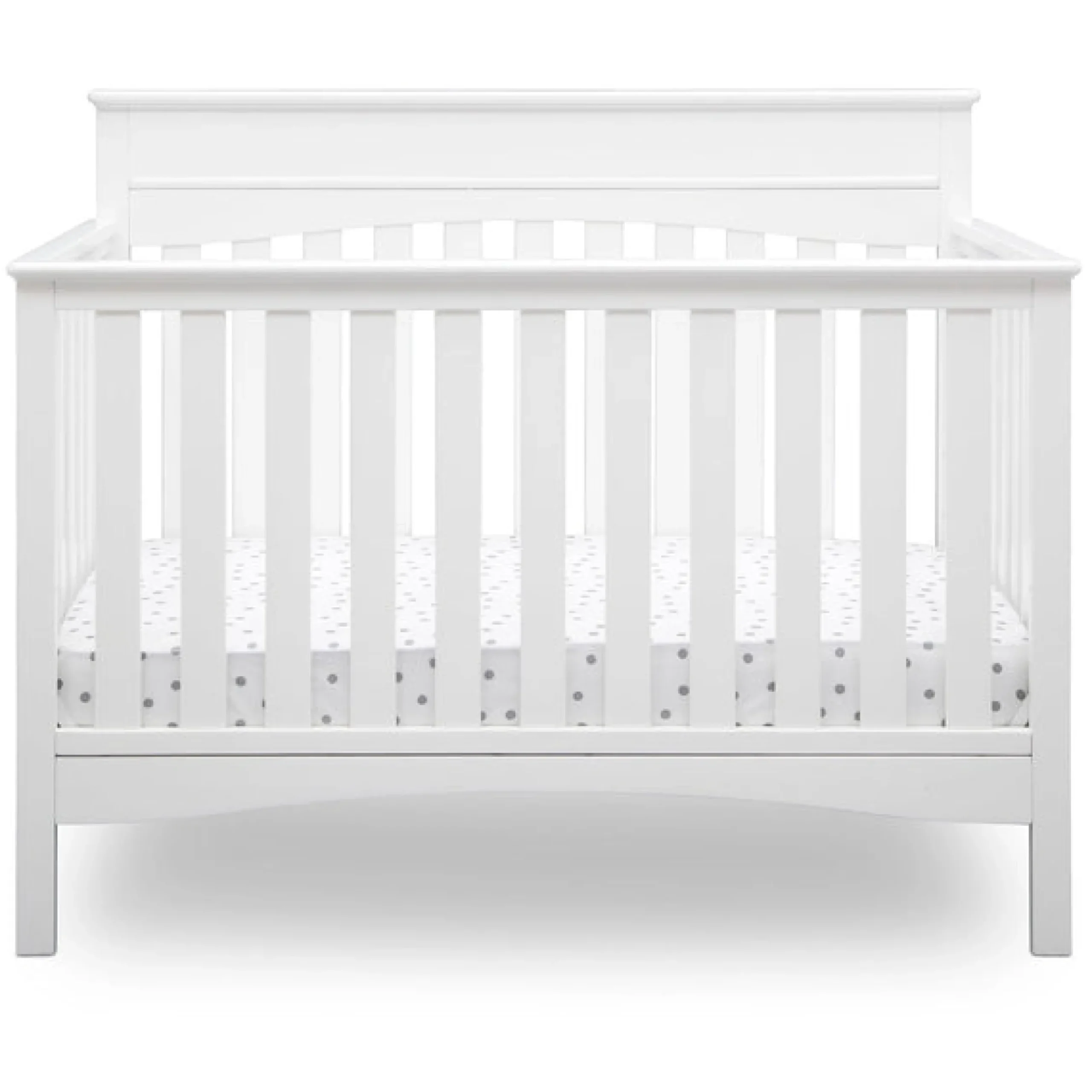 Baby Cribs*Delta Children Skylar 4-in-1 Convertible Crib Bianca White (130)