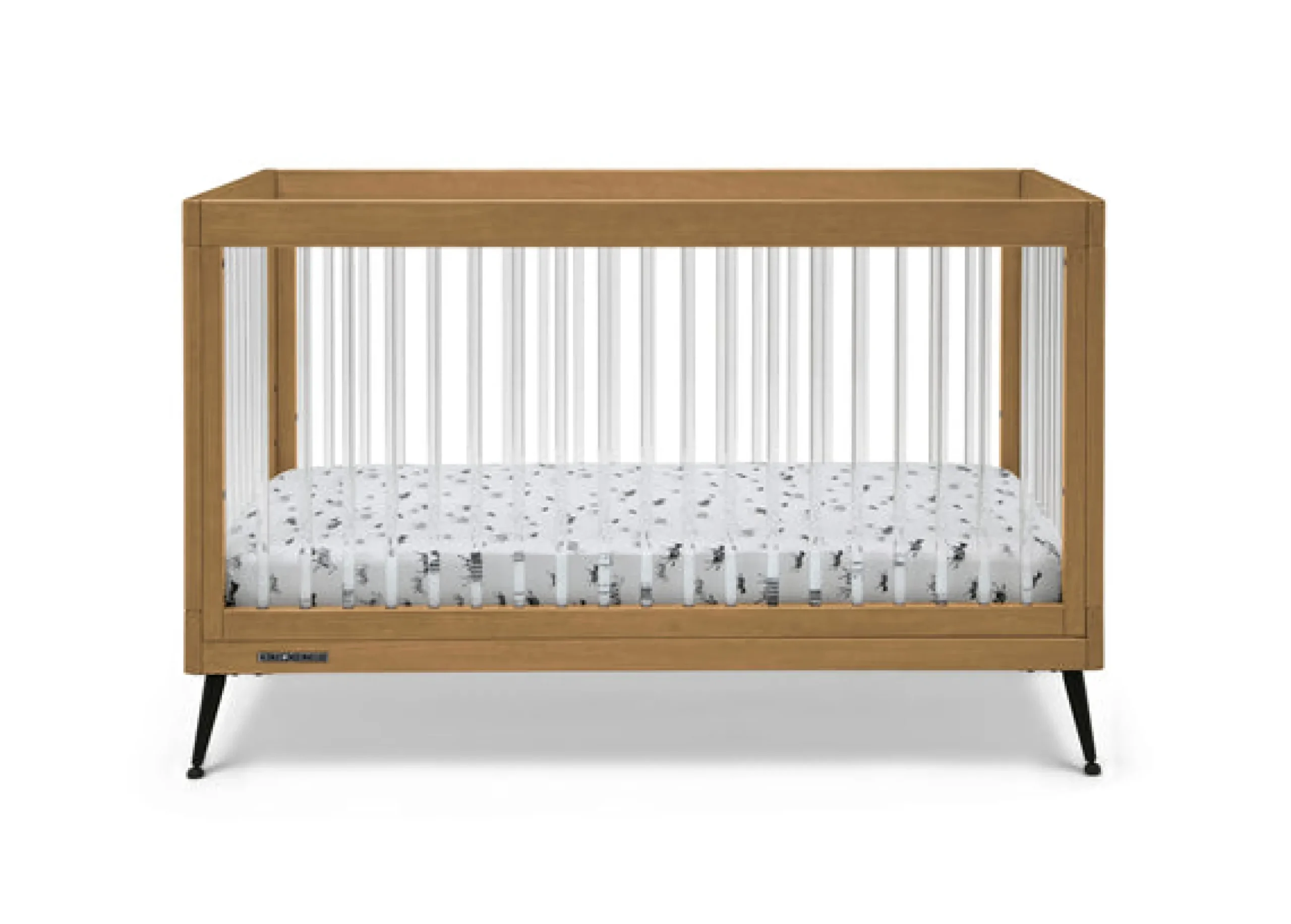 Baby Cribs*Delta Children Sloane 4-in-1 Acrylic Convertible Crib Acorn with Matte Black (786)