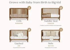 Baby Cribs*Delta Children Sonny 4-in-1 Convertible Crib Chestnut (836)