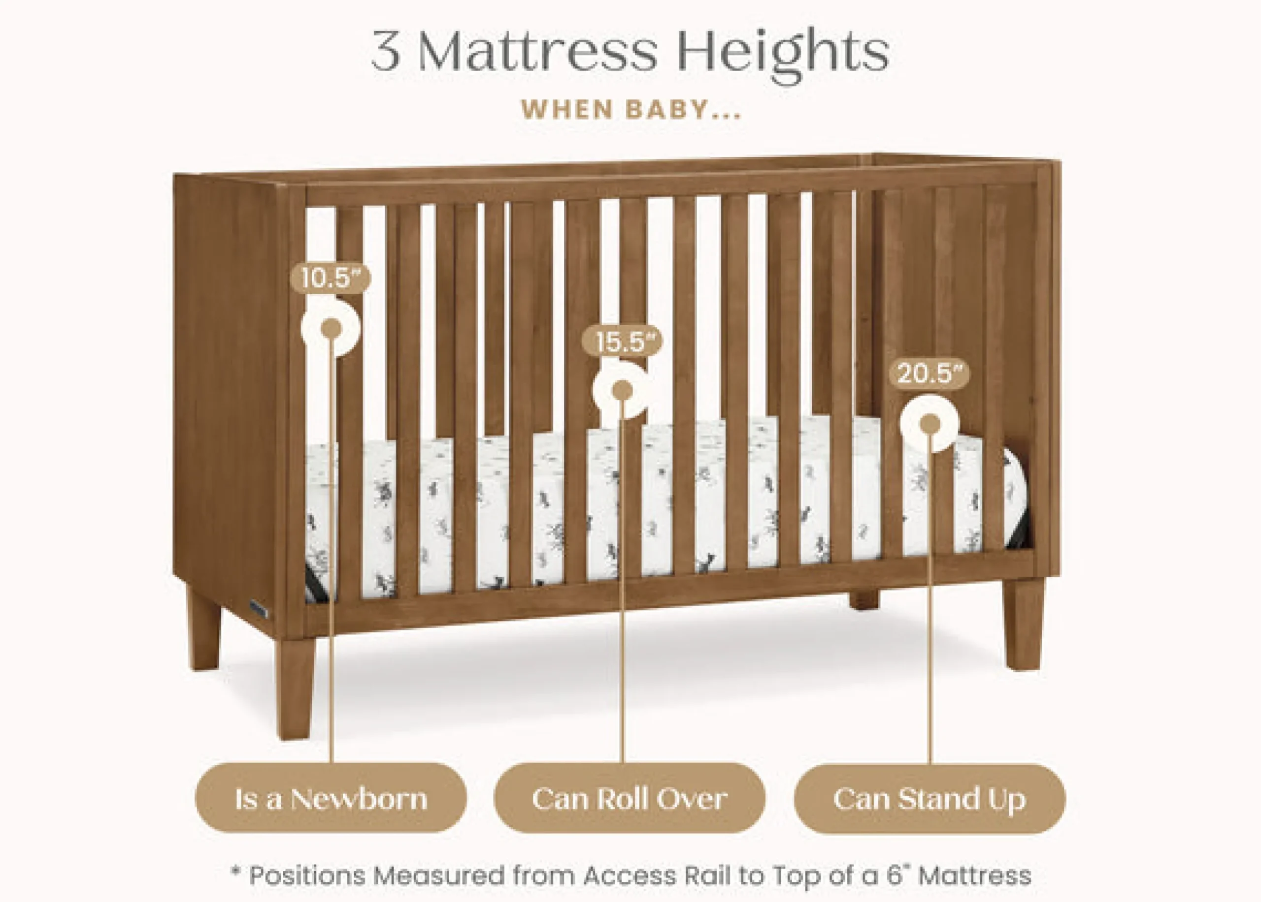 Baby Cribs*Delta Children Sonny 4-in-1 Convertible Crib Chestnut (836)