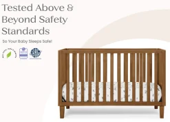 Baby Cribs*Delta Children Sonny 4-in-1 Convertible Crib Chestnut (836)