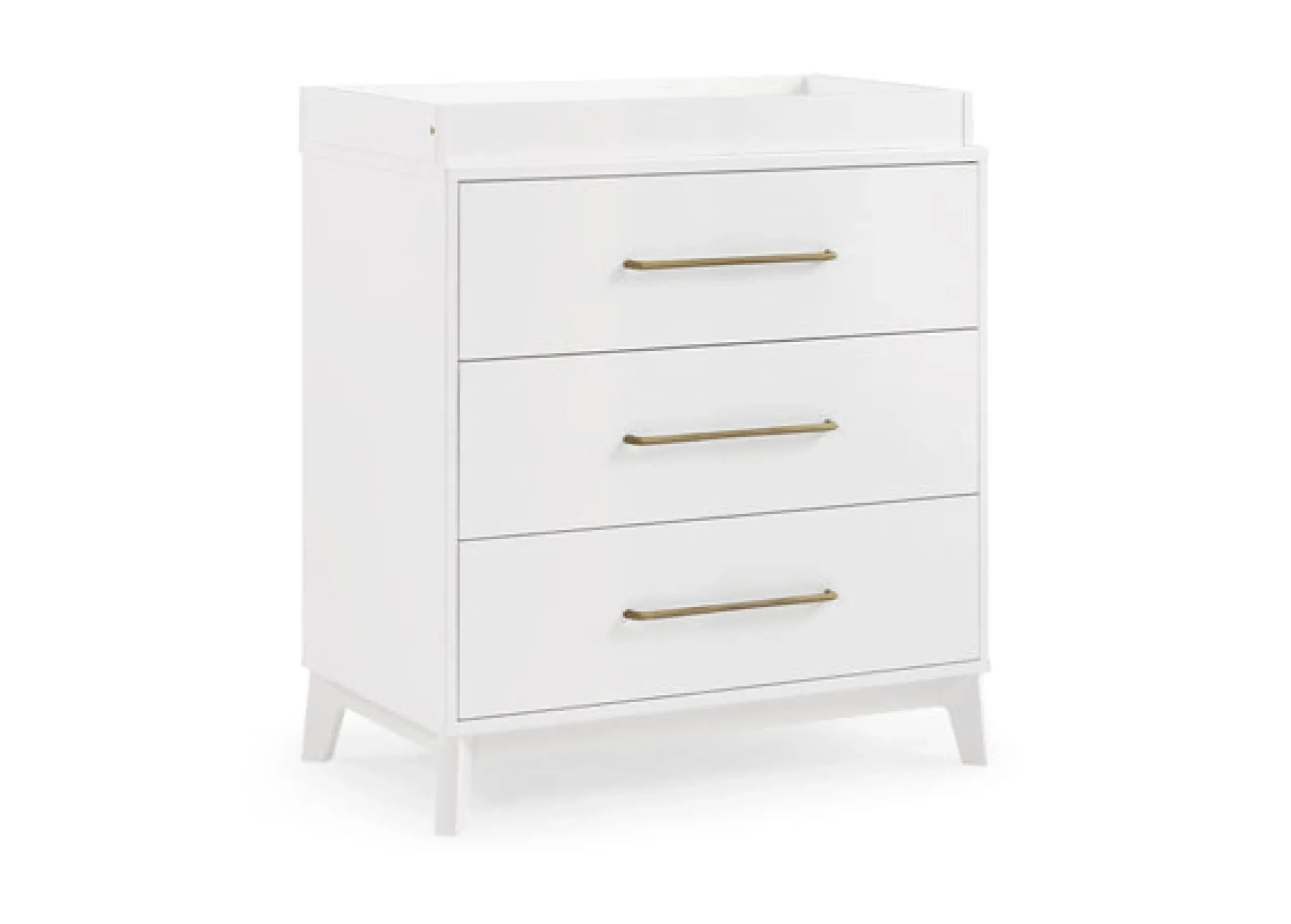 Dressers & Changing Tables|Dressers*Delta Children Spencer 3 Drawer Dresser with Changing Top and Interlocking Drawers Bianca White (130)
