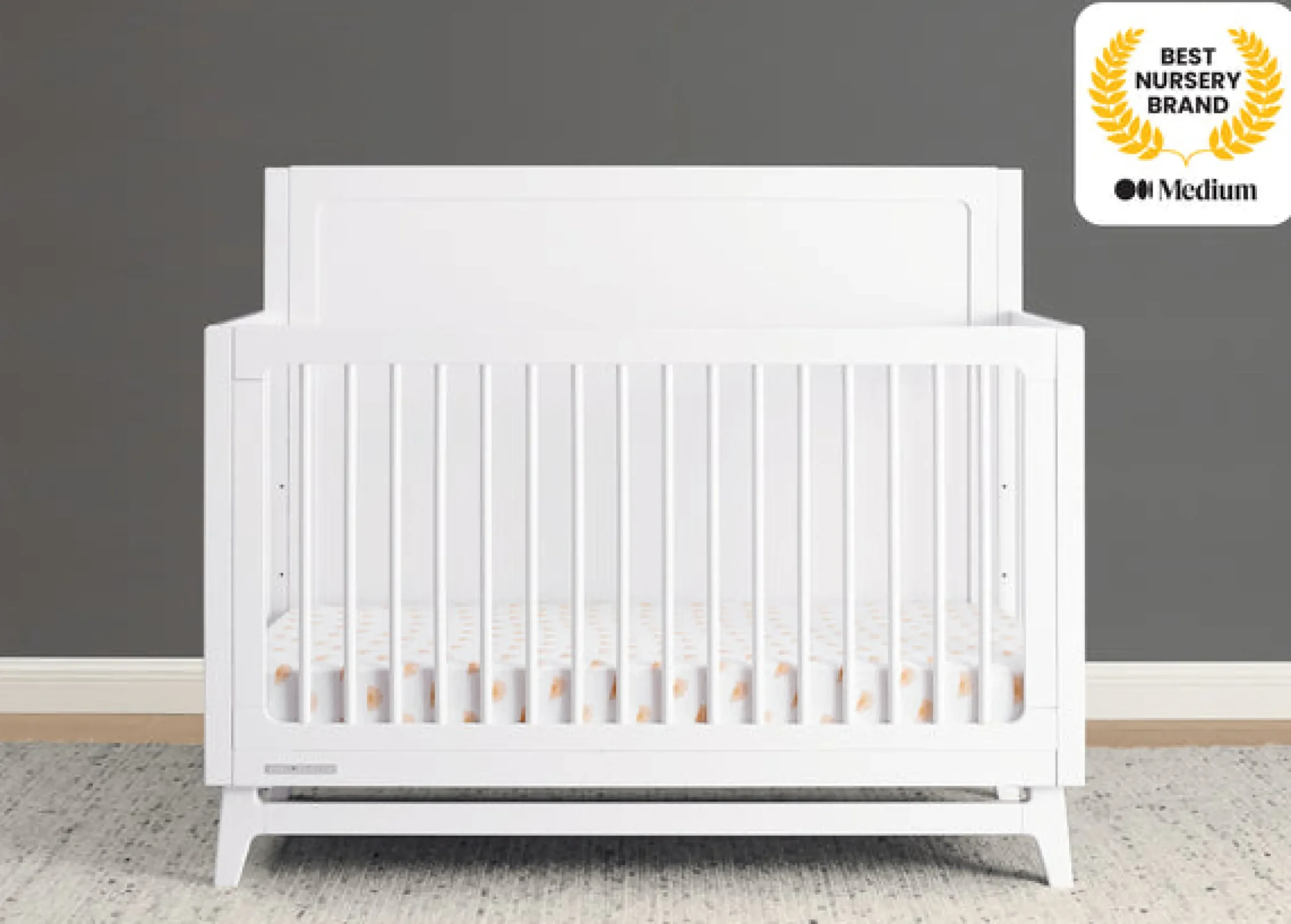 Baby Cribs*Delta Children Spencer 6-in-1 Convertible Crib Bianca White (130)