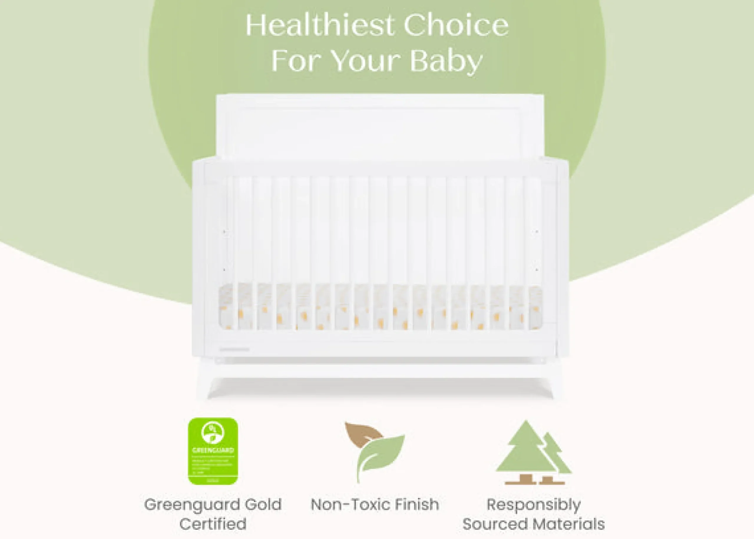 Baby Cribs*Delta Children Spencer 6-in-1 Convertible Crib Bianca White (130)
