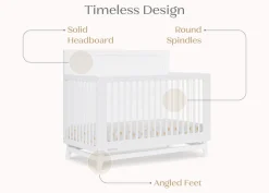 Baby Cribs*Delta Children Spencer 6-in-1 Convertible Crib Bianca White (130)