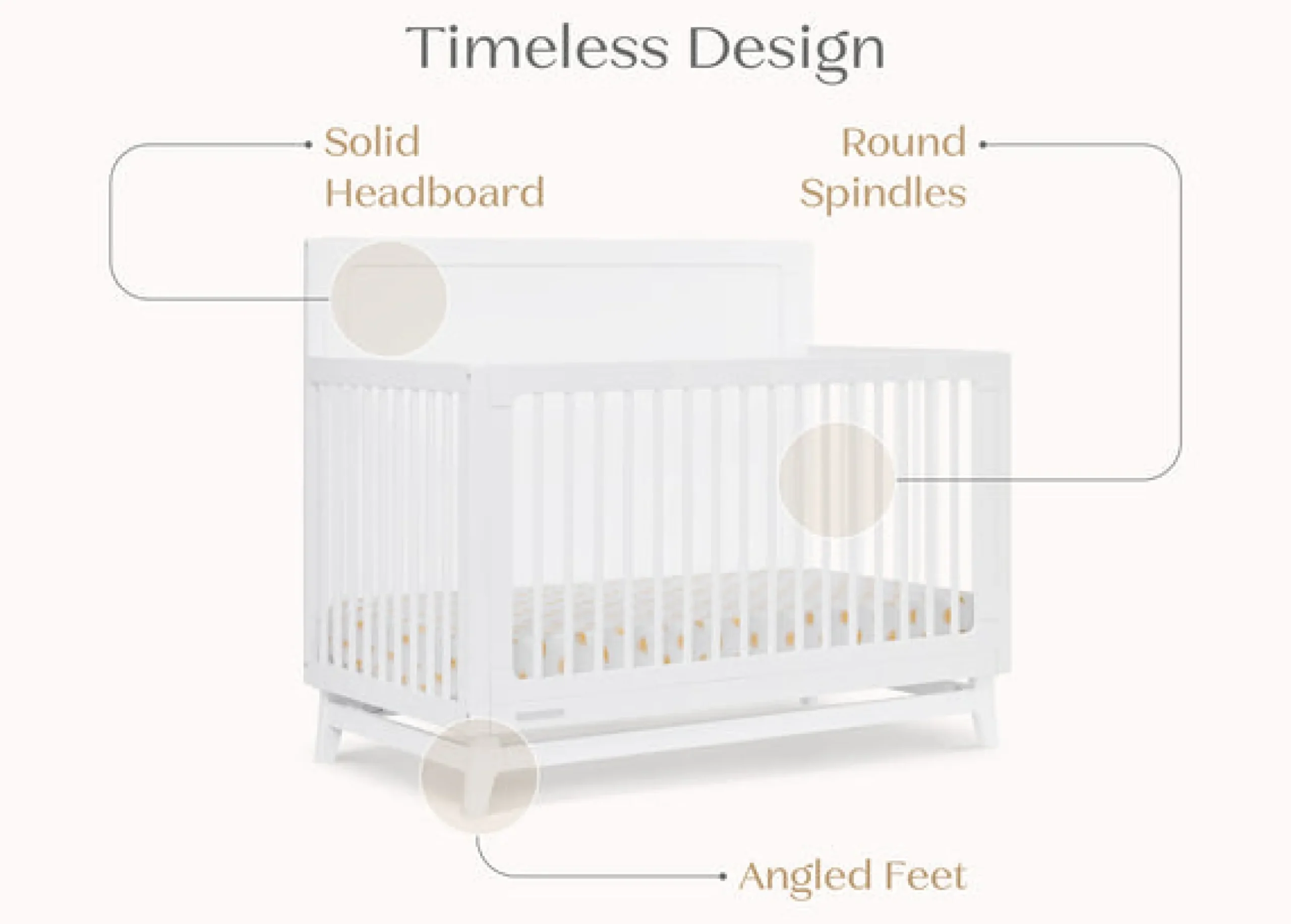 Baby Cribs*Delta Children Spencer 6-in-1 Convertible Crib Bianca White (130)