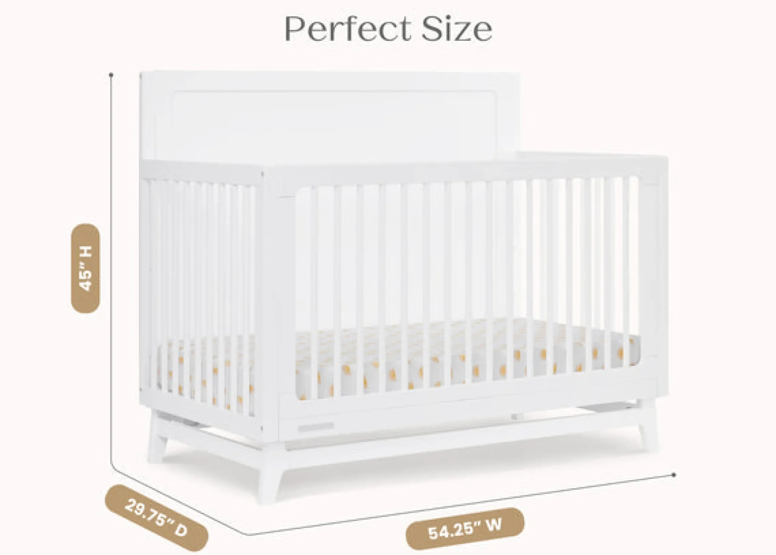 Baby Cribs*Delta Children Spencer 6-in-1 Convertible Crib Bianca White (130)