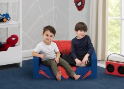 Play Couches*Delta Children Spider-Man Cozee Flip-Out Sofa - 2-in-1 Convertible Sofa to Lounger for Kids