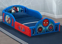 Toddler Beds*Delta Children Spider-Man Sleep and Play Toddler Bed with Built-In Guardrails