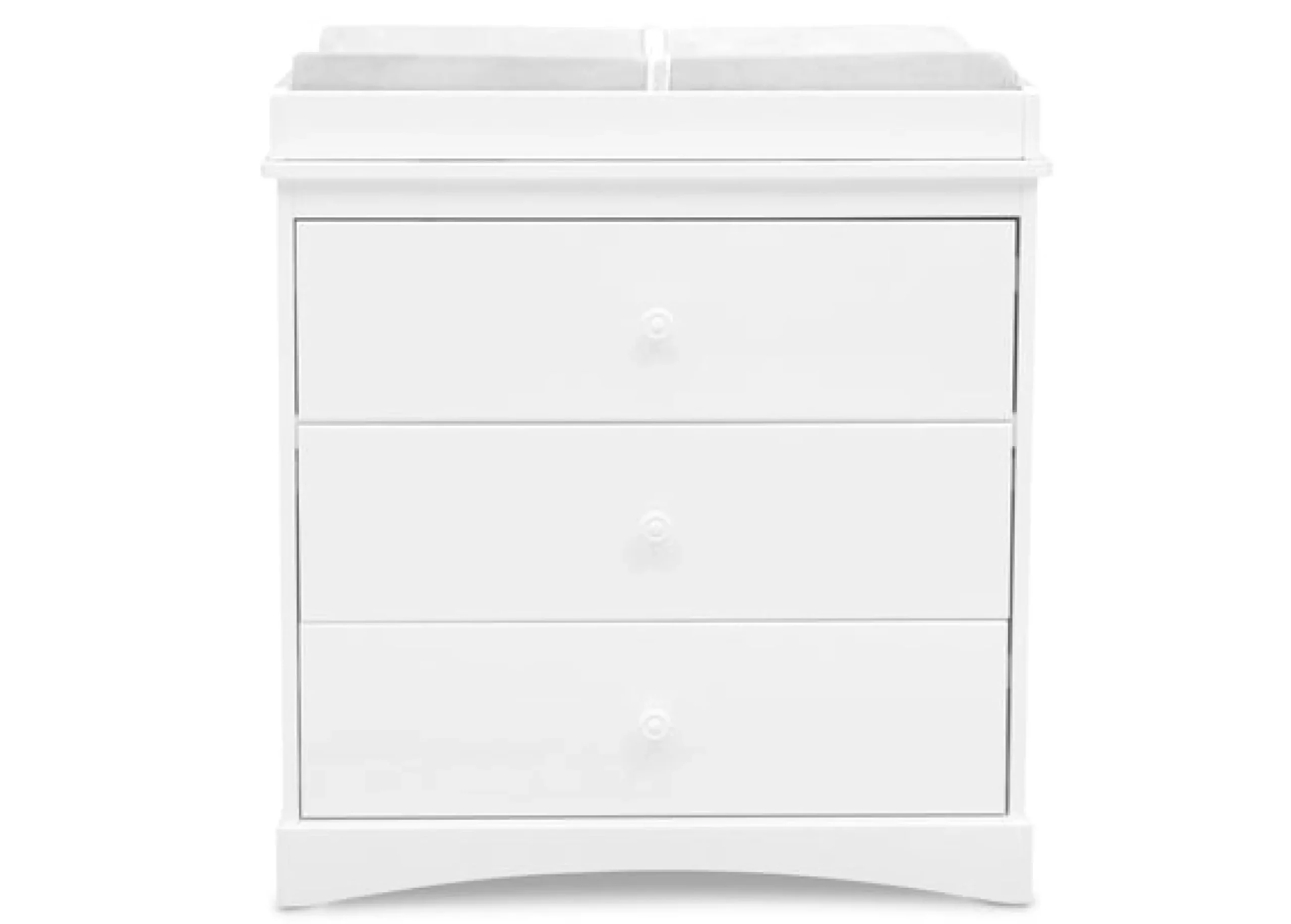 Dressers & Changing Tables|Dressers*Delta Children Sutton 3 Drawer Dresser with Changing Top and Interlocking Drawers Bianca White (130)