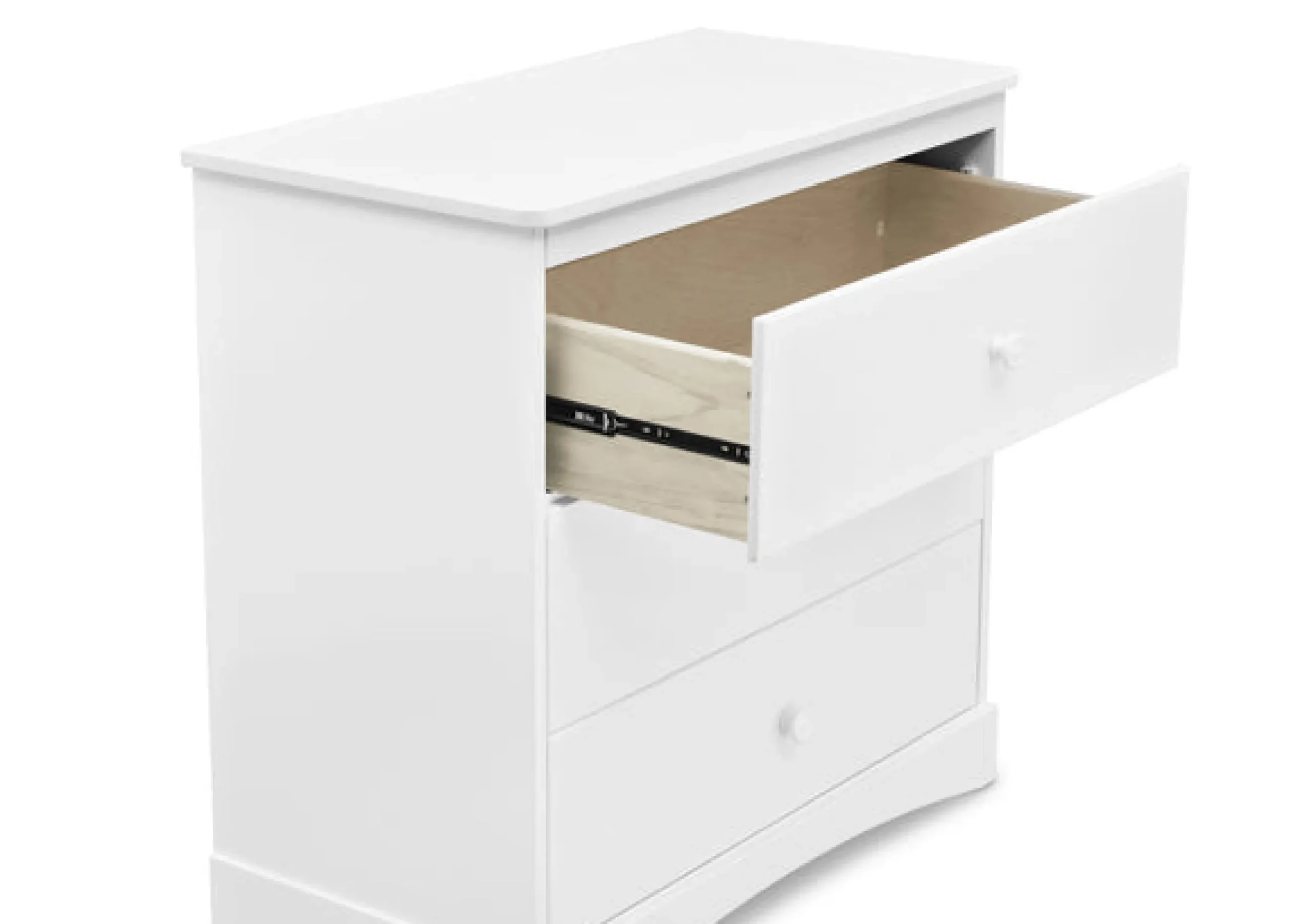 Dressers & Changing Tables|Dressers*Delta Children Sutton 3 Drawer Dresser with Changing Top and Interlocking Drawers Bianca White (130)