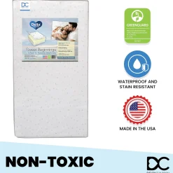 Crib Mattresses|Crib Mattresses*Delta Children Sweet Beginnings Two-Stage Crib and Toddler Mattress