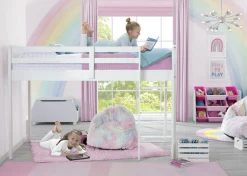 Twin Beds*Delta Children Twin Loft Bed with Guardrail and Ladder