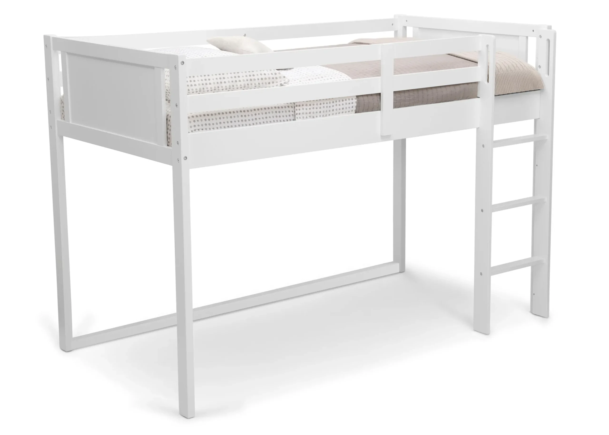 Twin Beds*Delta Children Twin Loft Bed with Guardrail and Ladder
