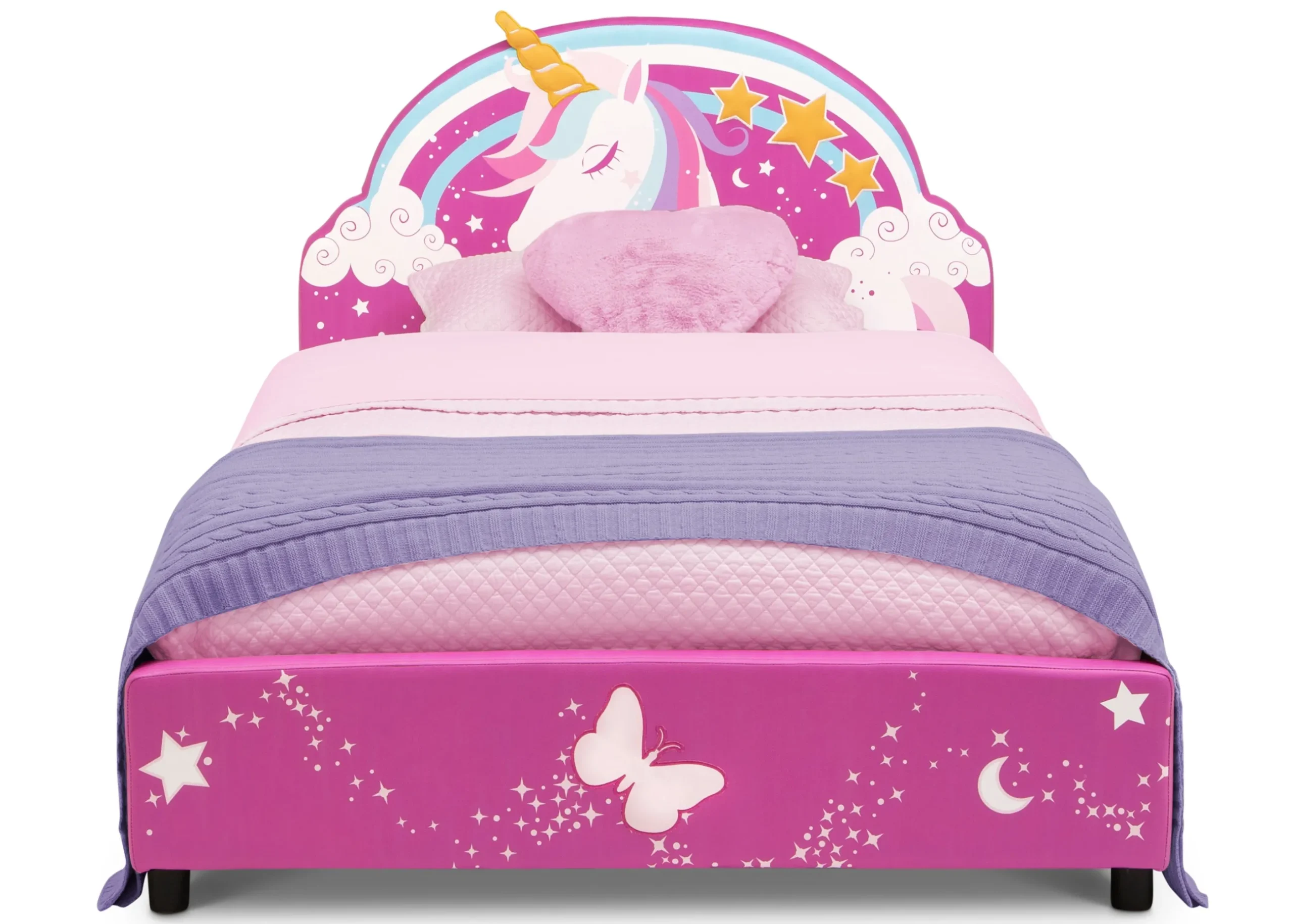 Twin Beds*Delta Children Unicorn Upholstered Twin Bed