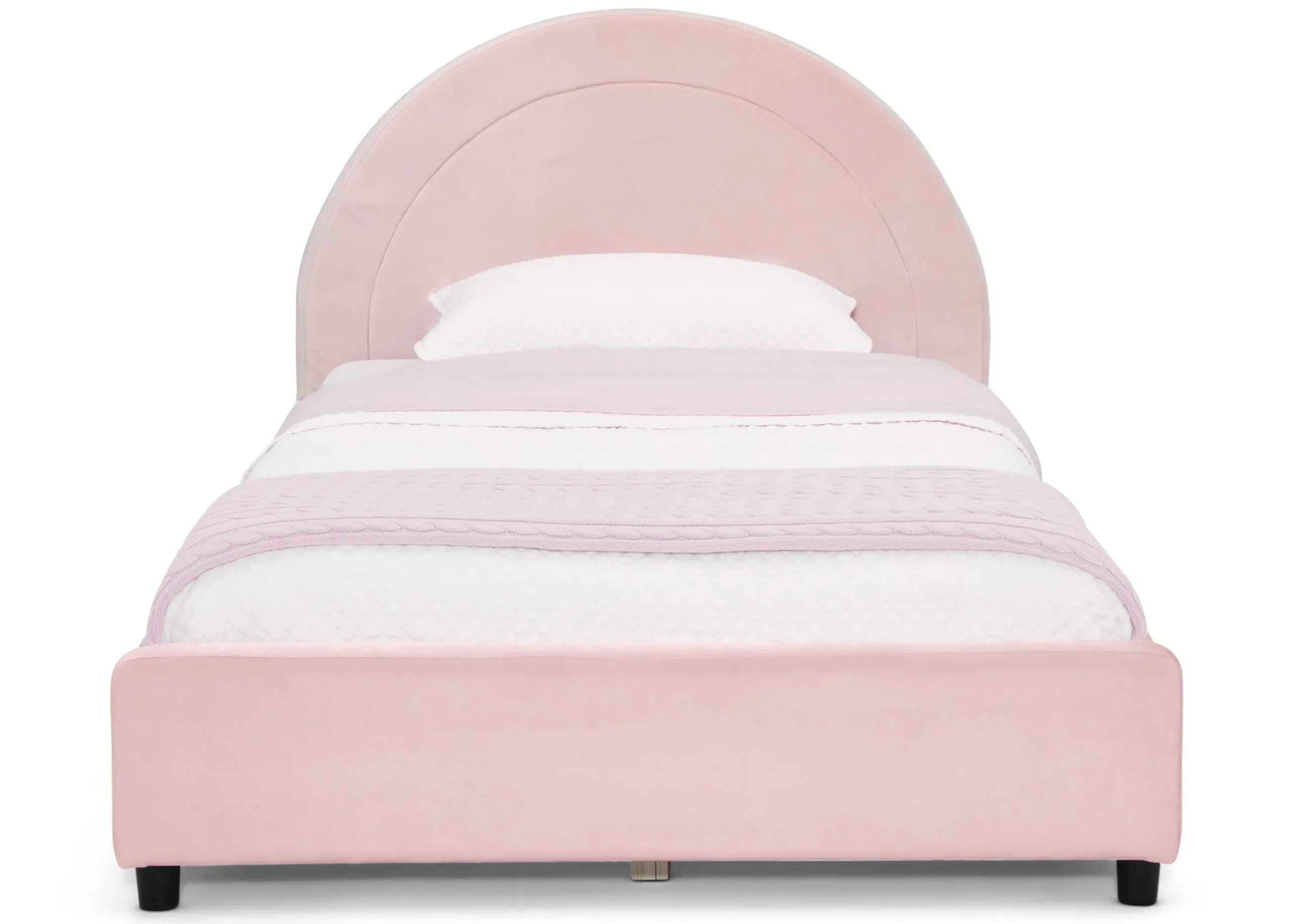 Twin Beds*Delta Children Upholstered Twin Bed with Round Headboard
