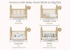 Baby Cribs*Delta Children Vivi 4-in-1 Convertible Crib Natural Sandstone (1544)