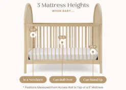 Baby Cribs*Delta Children Vivi 4-in-1 Convertible Crib Natural Sandstone (1544)