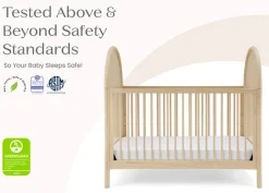 Baby Cribs*Delta Children Vivi 4-in-1 Convertible Crib Natural Sandstone (1544)