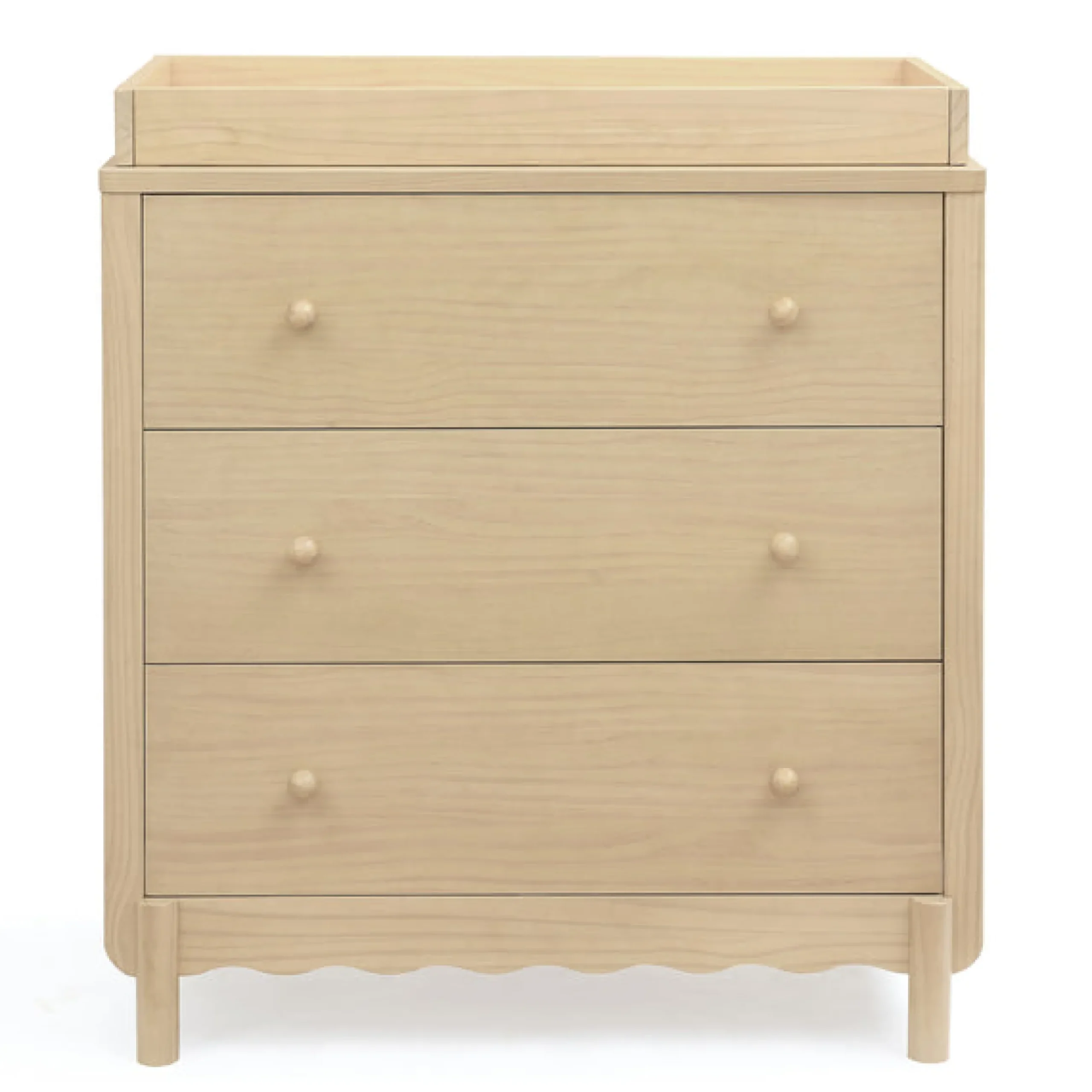 Dressers & Changing Tables|Dressers*Delta Children William 3 Drawer Dresser with Changing Top and Interlocking Drawers Natural Sandstone (1544)
