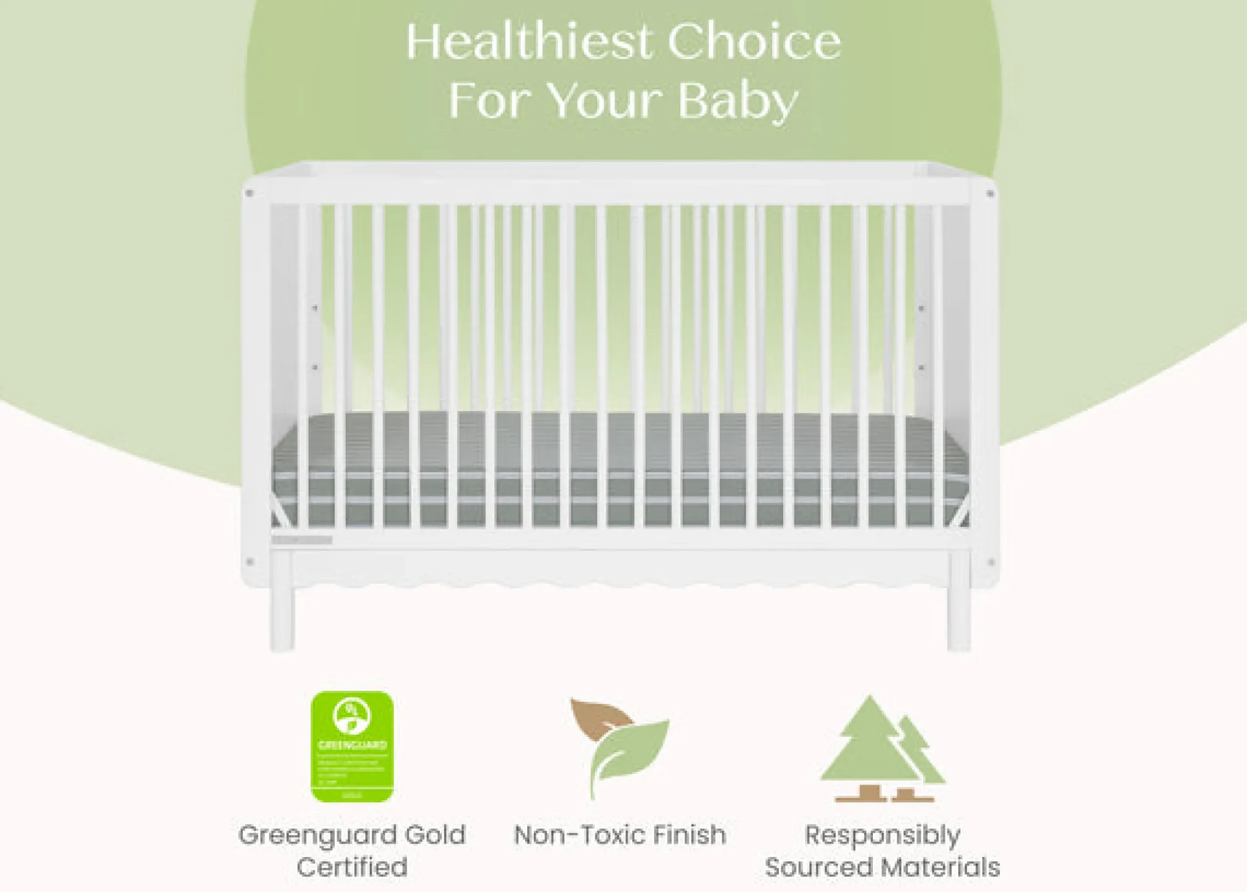 Baby Cribs*Delta Children William 4-in-1 Convertible Crib - Greenguard Gold Certified Bianca White (130)