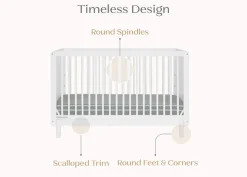 Baby Cribs*Delta Children William 4-in-1 Convertible Crib - Greenguard Gold Certified Bianca White (130)