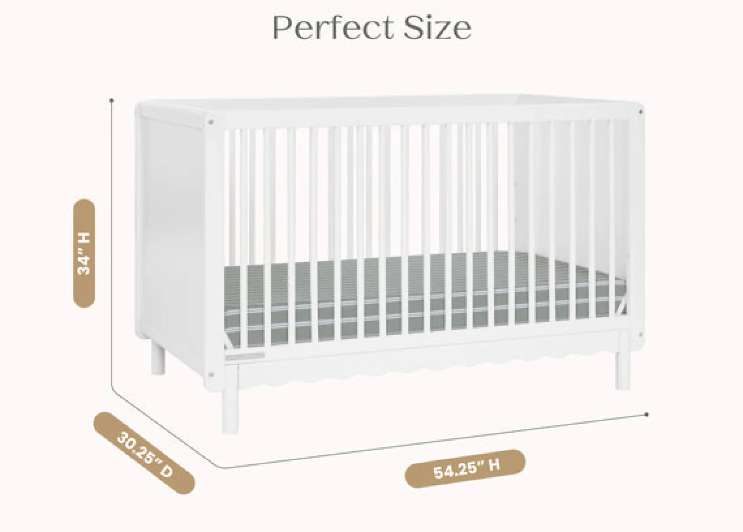 Baby Cribs*Delta Children William 4-in-1 Convertible Crib - Greenguard Gold Certified Bianca White (130)