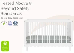 Baby Cribs*Delta Children William 4-in-1 Convertible Crib - Greenguard Gold Certified Bianca White (130)