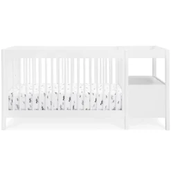 Baby Cribs*Delta Children Zoe 5-in-1 Convertible Crib and Changer Bianca White (130)